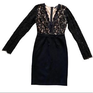 Lulus Black Lace Cocktail Dress